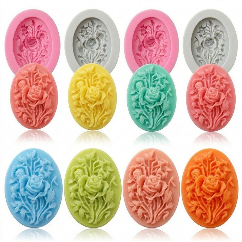 Soap Making Gel - 4 stampi in silicone a forma