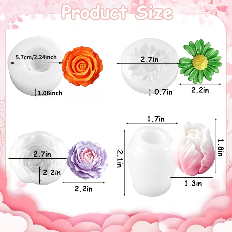 Stampo per candele floreali in - Soap Making Gel recensione e prezzo